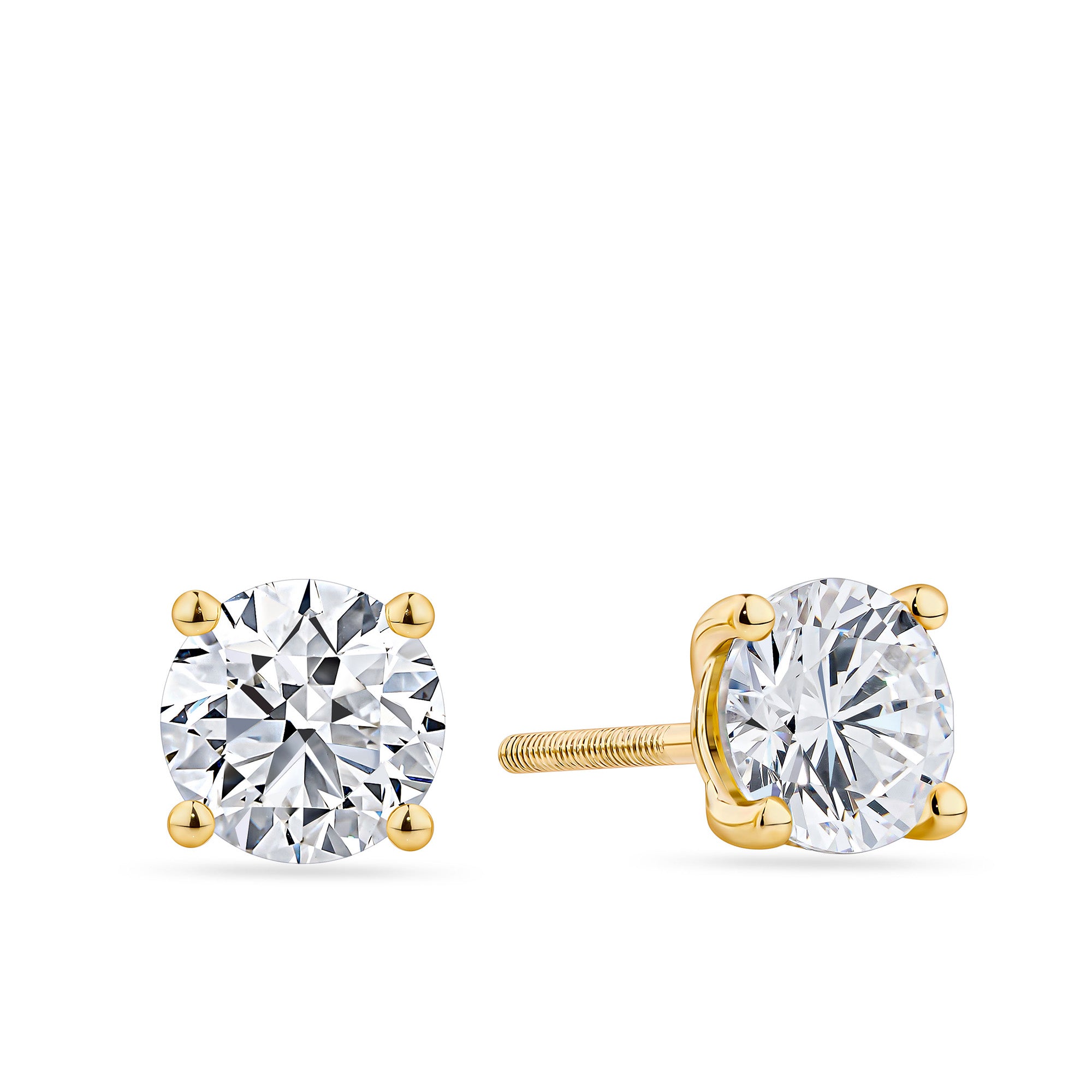 2.00ct TW Diamond Stud Earrings in 18ct Yellow Gold