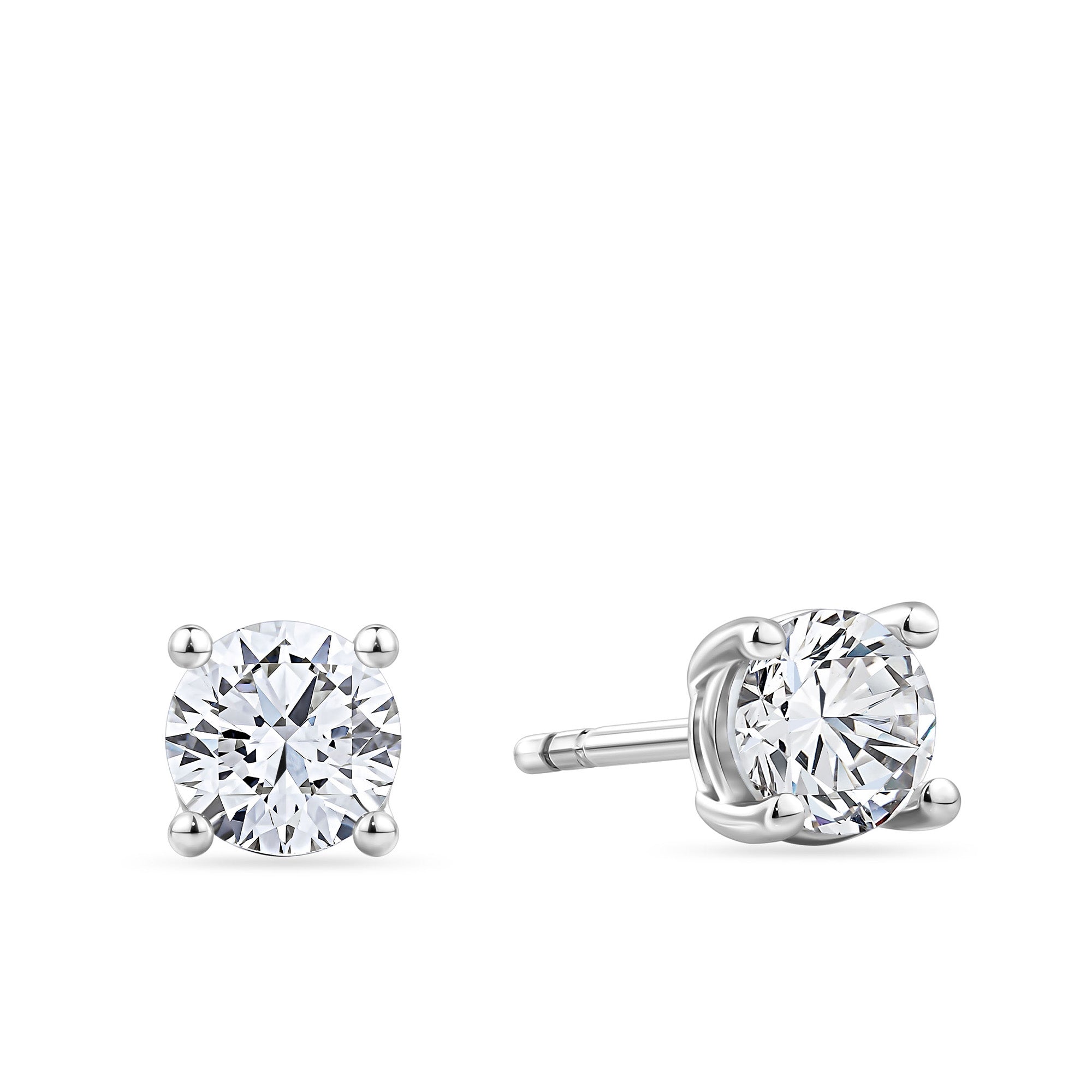 1.00ct TDW Diamond Stud Earrings in 9ct White Gold