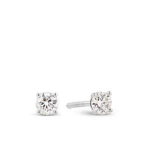 0.50ct TW Diamond Solitaire Earrings in 9ct White Gold