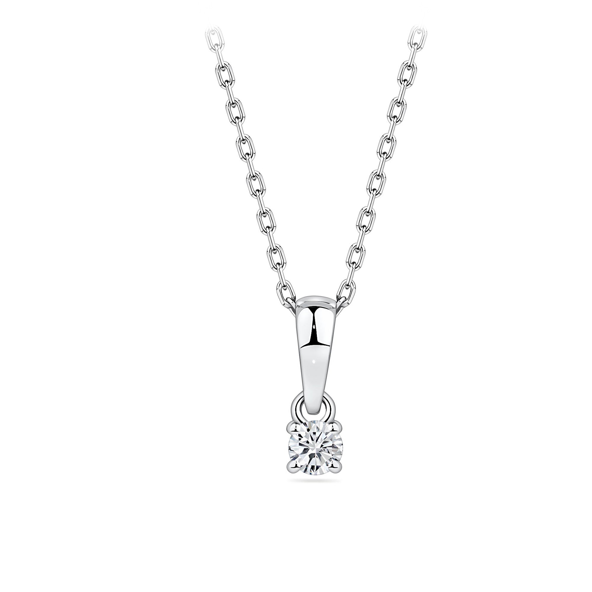 0.10ct TW Diamond Pendant in 9ct White Gold
