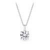 0.50ct TW Diamond Solitaire Pendant with Chain in 9ct White Gold