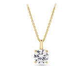 0.50ct TW Diamond Solitaire Pendant with Chain in 9ct Yellow Gold