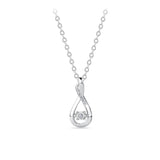 Dancing Diamond Necklace in Sterling Silver