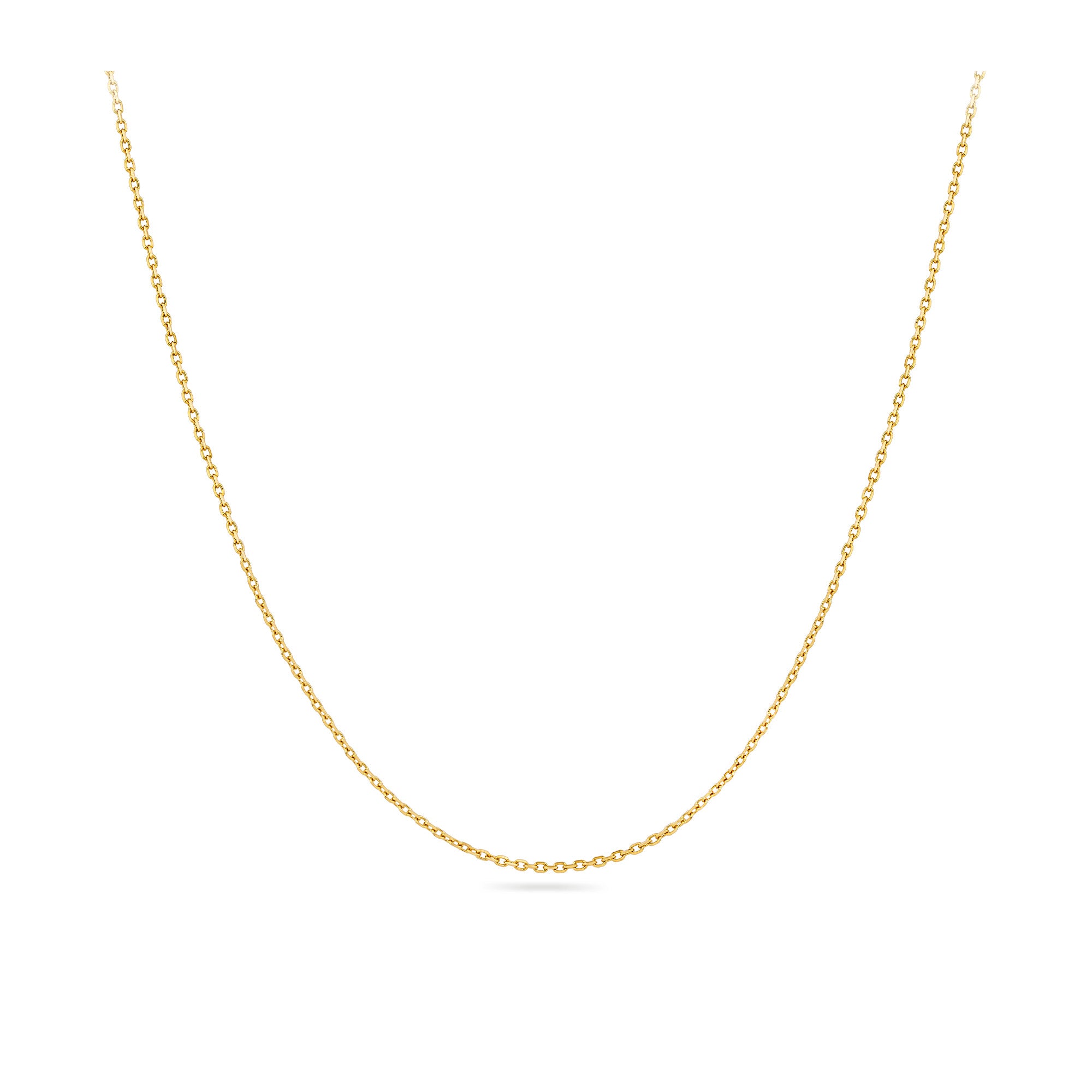 Elongated Diamond Cut Cable 45cm Chain in 18ct Yellow Gold