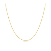 Elongated Diamond Cut Cable 45cm Chain in 18ct Yellow Gold