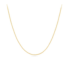 Elongated Diamond Cut Cable 45cm Chain in 18ct Yellow Gold