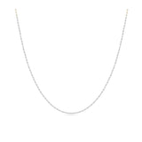 Diamond Cut Cable 45cm Chain in 18ct White Gold