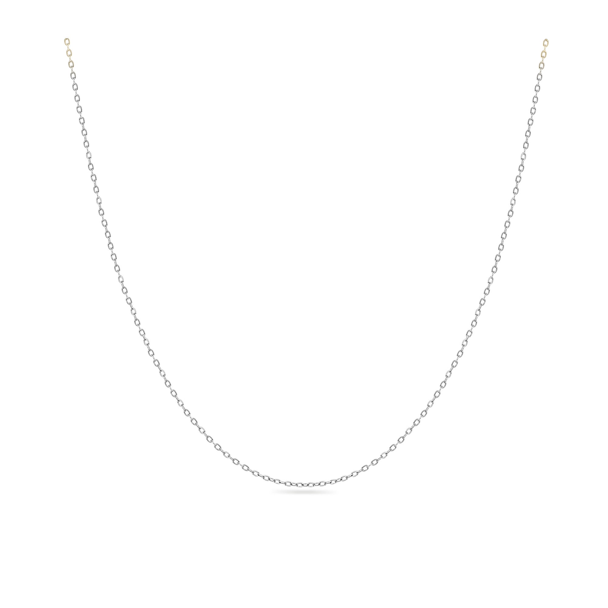Diamond Cut Cable 45cm Chain in 18ct White Gold