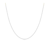 Diamond Cut Cable 45cm Chain in 18ct White Gold