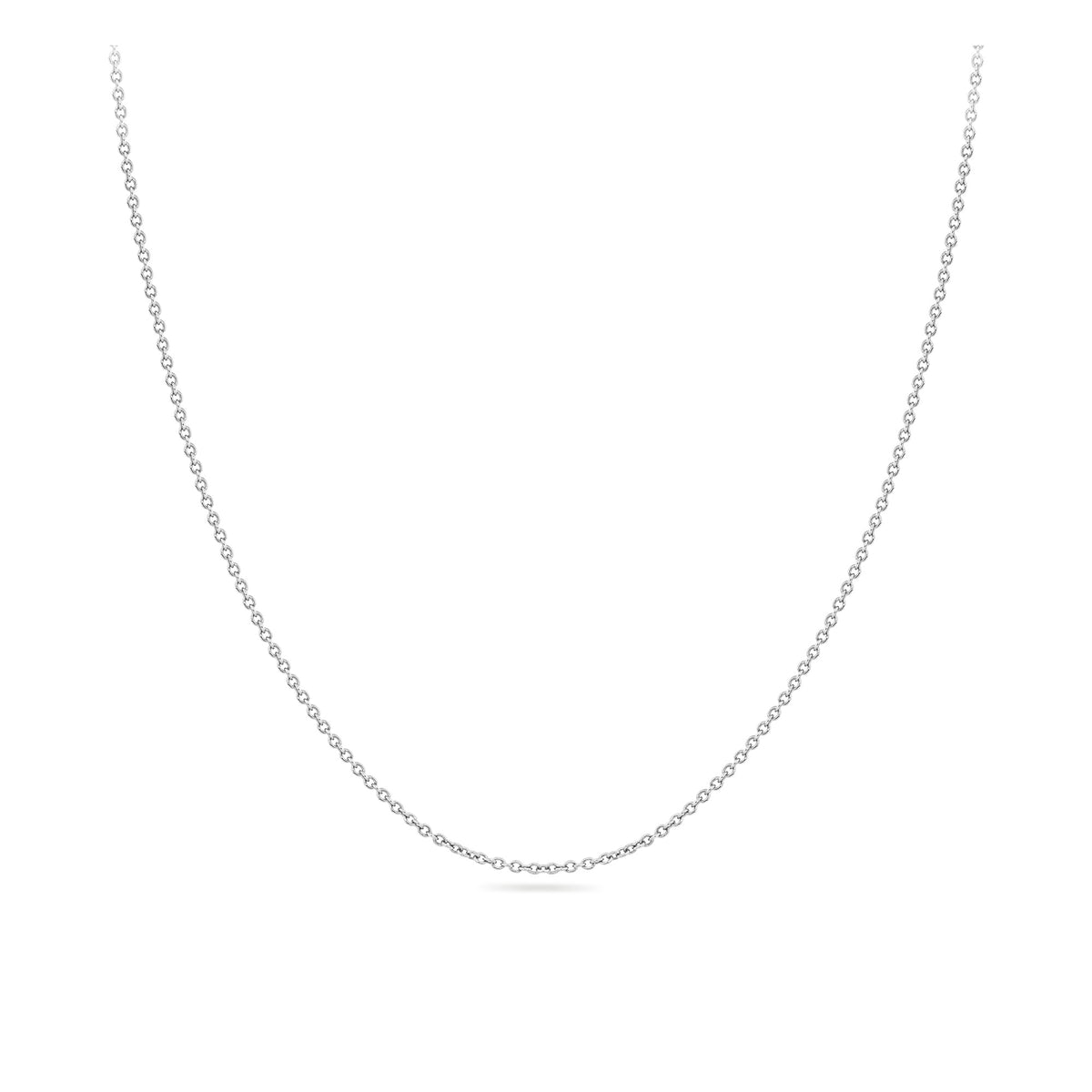 Round Cable 45cm Chain 18ct White Gold