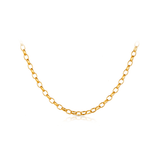 40cm Oval Belcher Chain Necklace in 9ct Yellow Gold