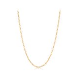 40cm Oval Belcher Chain Necklace in 9ct Yellow Gold