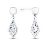 Cubic Zirconia Drop Earrings in Sterling Silver