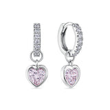 Pink Cubic Zirconia Earrings in Sterling Silver
