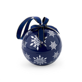 Cubic Zirconia 2 Piece Set in Sterling Silver Rhodium Plate in Navy Bauble