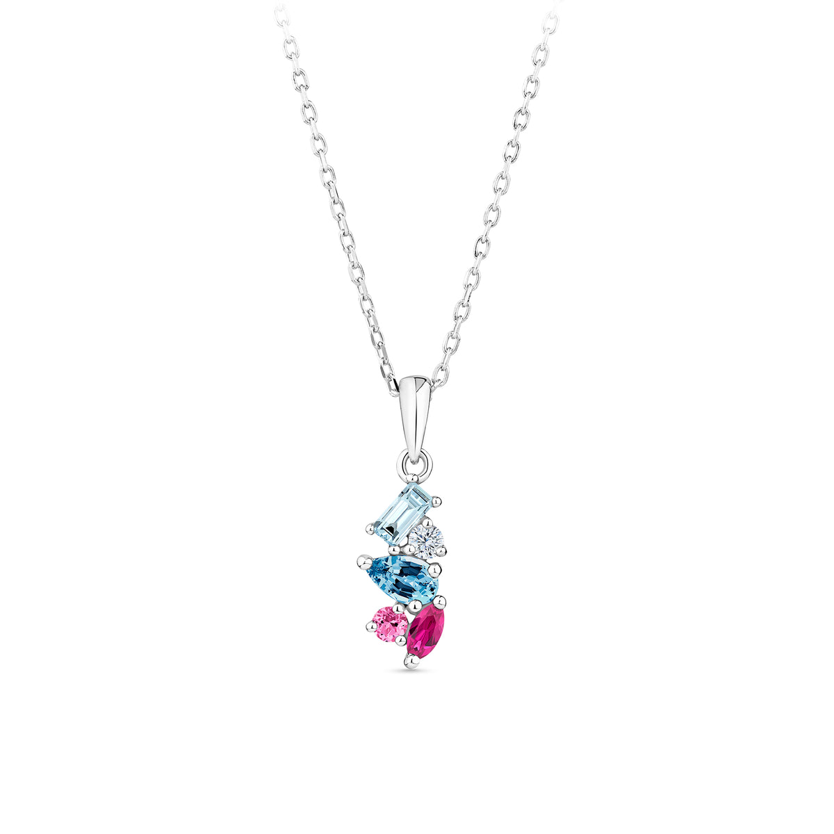 Cubic Zirconia Pendant in Sterling Silver