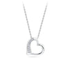 Cubic Zirconia Heart Pendant in Sterling Silver