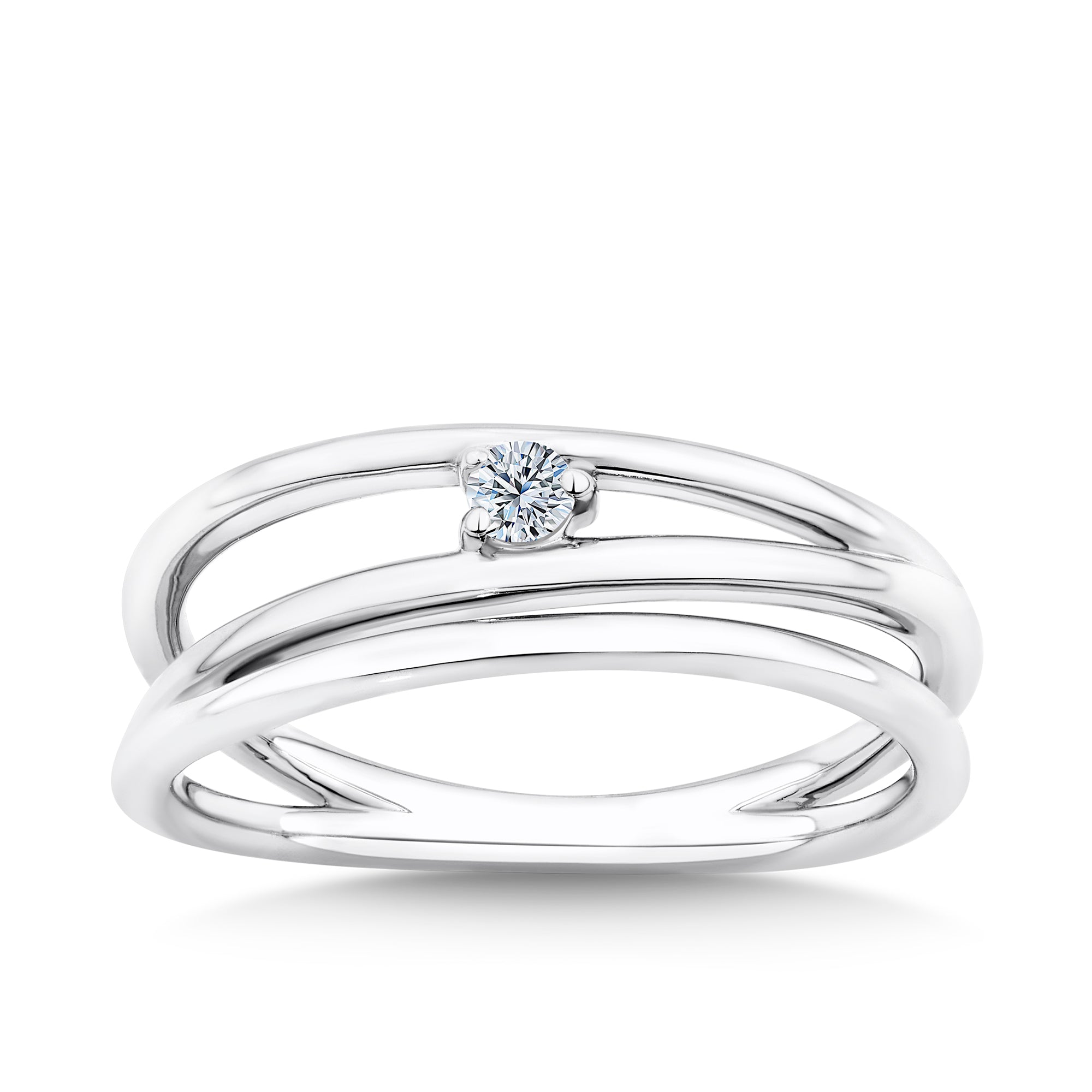 Cubic Zirconia Dress Ring in Sterling Silver