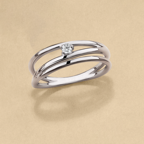 Cubic Zirconia Dress Ring in Sterling Silver