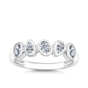 Cubic Zirconia Dress Ring in Sterling Silver