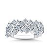 Cubic Zirconia Cluster Ring in Sterling Silver
