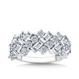 Cubic Zirconia Cluster Ring in Sterling Silver