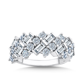 Cubic Zirconia Cluster Ring in Sterling Silver