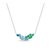 Cubic Zirconia Scattered Necklace in Sterling Silver