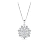Cubic Zirconia Snowflake Pendant in Sterling Silver