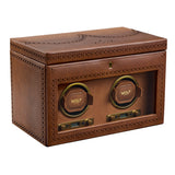 WOLF Brogue Double Watch Winder With Storage | Wallace Bishop