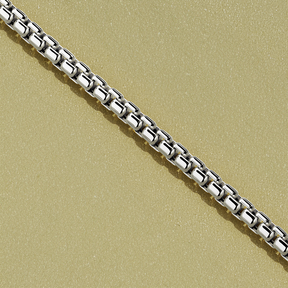Solid Box Chain in Sterling Silver