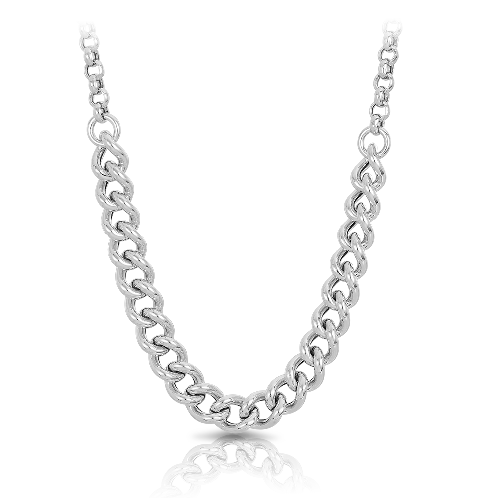 Curb Link Necklet made in Sterling Silver