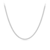 55cm Diamond Cut Curb Chain in Sterling Silver
