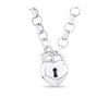 Heart Padlock Necklace in Sterling Silver