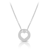 Heart Charm Necklacemade in Sterling Silver