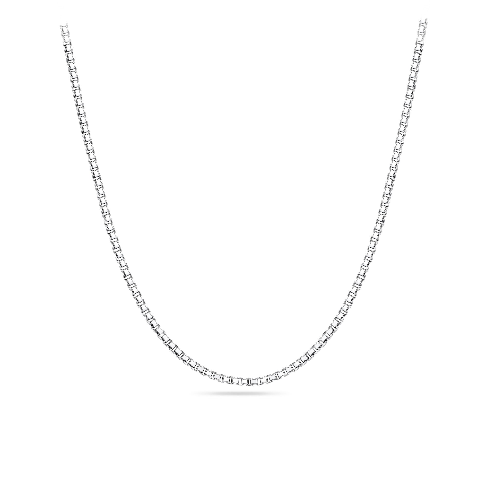 Box Chain with Slider in Sterling Silver