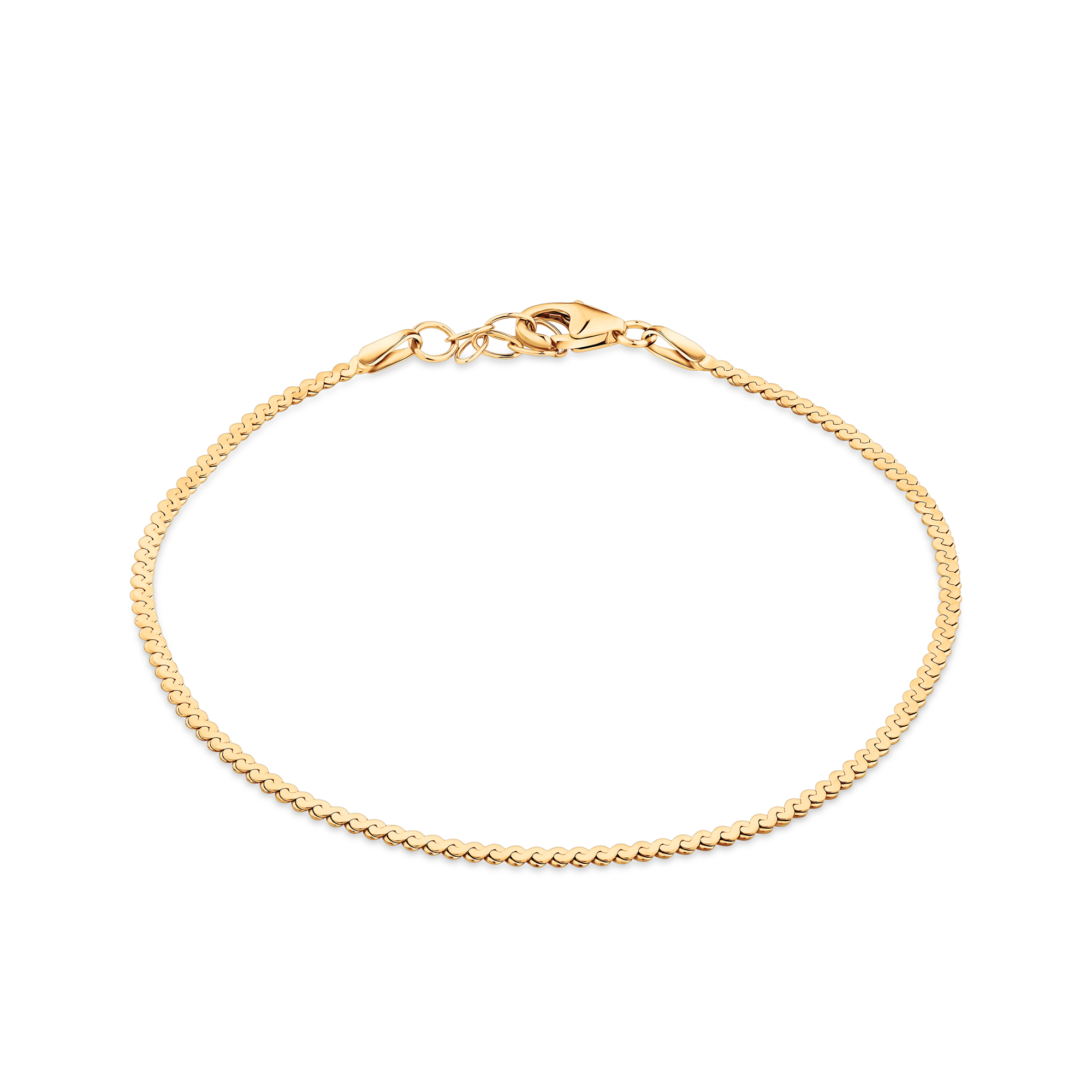 Serpentine Bracelet in 9ct Yellow Gold