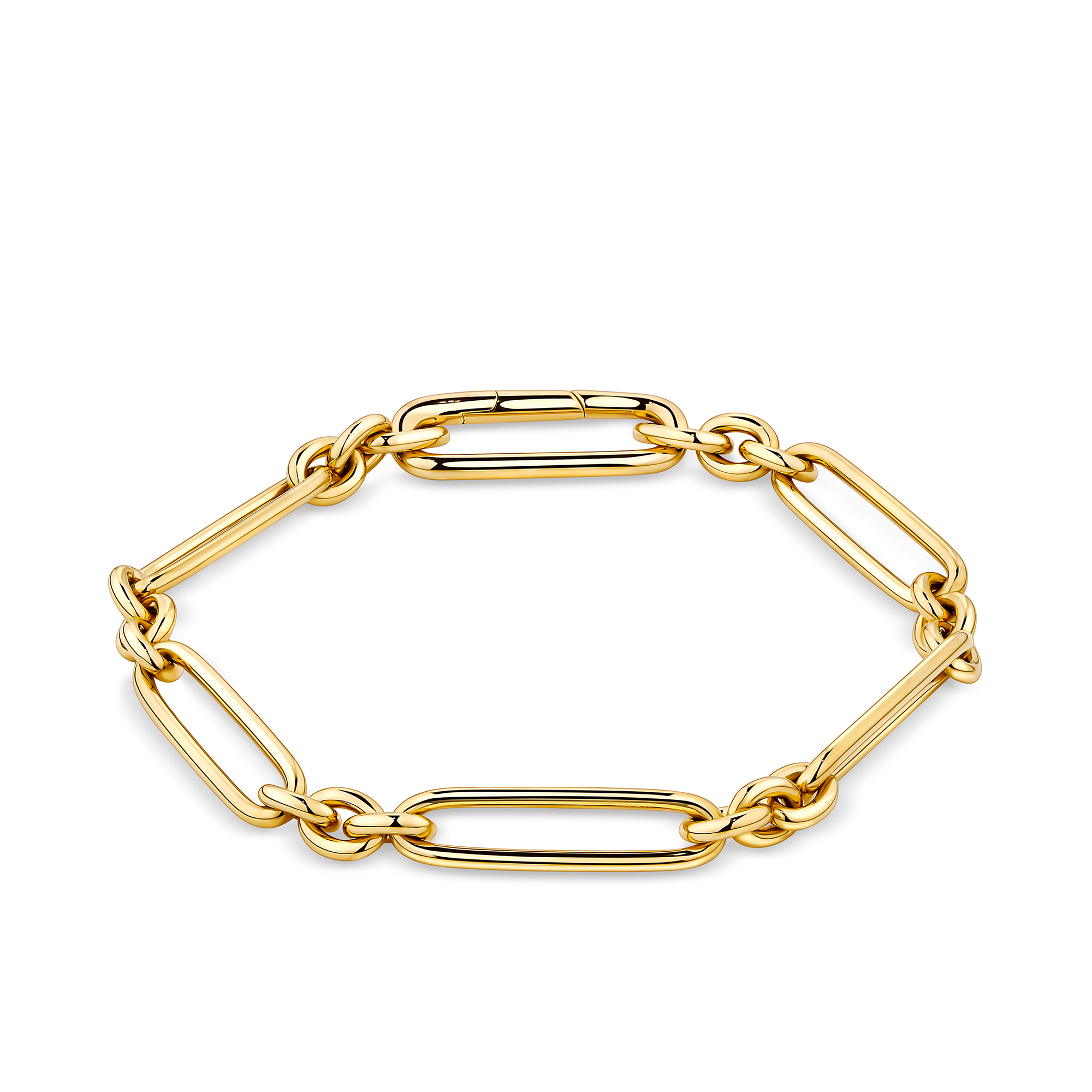 Solid Paperclip Bracelet in 9ct Yellow Gold