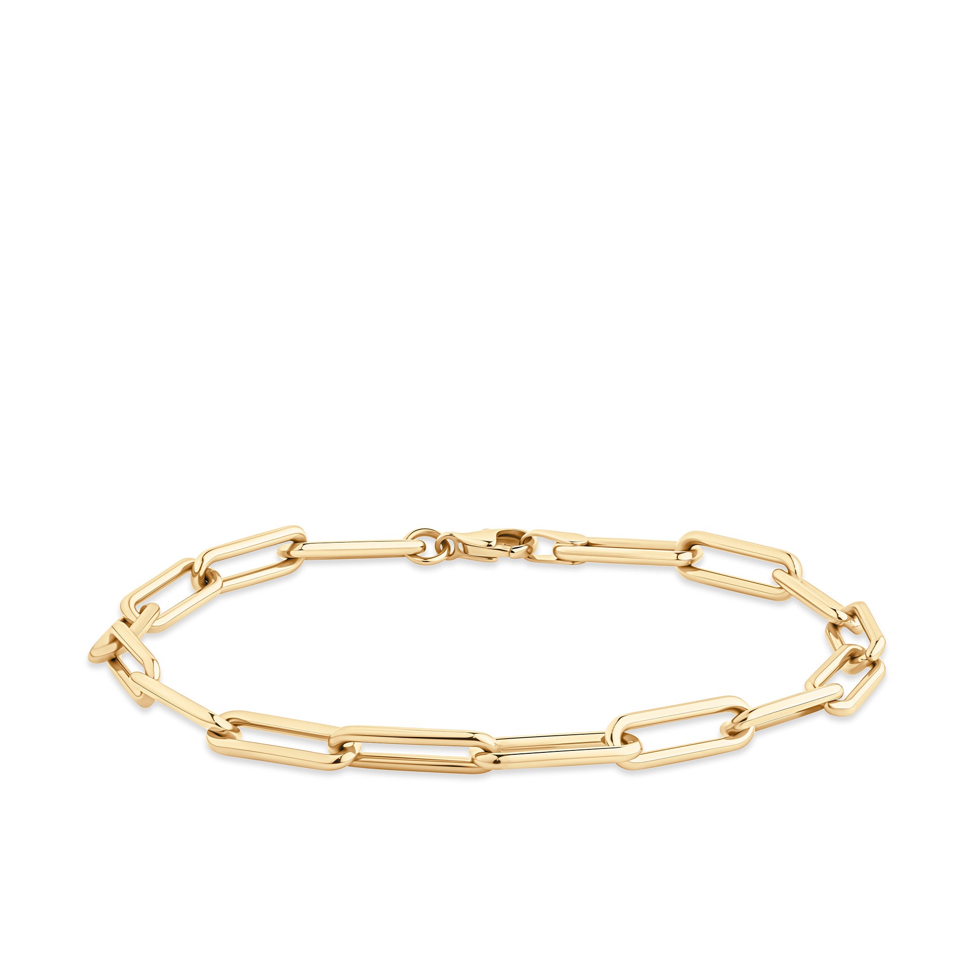 Paperclip Bracelet in 9ct Yellow Gold