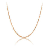 45cm Cable Link Slider Solid Chain in 9ct Rose Gold