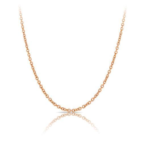 45cm Cable Link Slider Solid Chain in 9ct Rose Gold