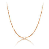 45cm Cable Link Slider Solid Chain in 9ct Rose Gold - Wallace Bishop