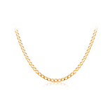 45cm Diamond Cut Curb Chain in 9ct Yellow Gold