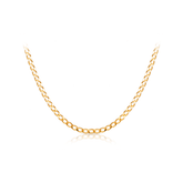45cm Diamond Cut Curb Chain in 9ct Yellow Gold - Wallace Bishop