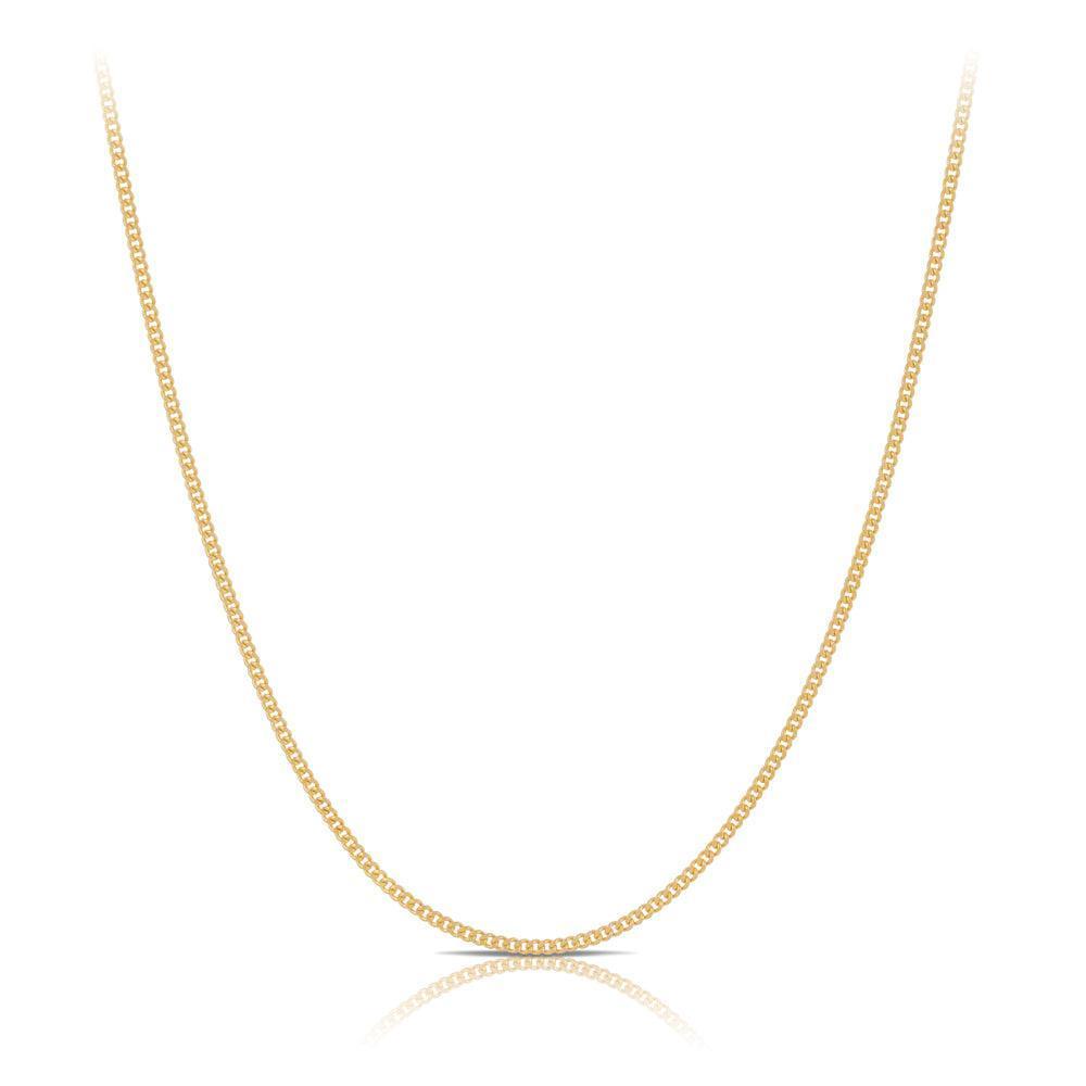 45cm Slider Curb Chain in 9ct Yellow Gold - Wallace Bishop