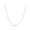 45cm Solid Curb Link Slider Chain in 9ct White Gold