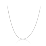 45cm Solid Curb Link Slider Chain in 9ct White Gold