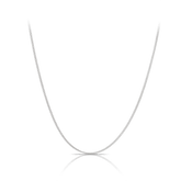 45cm Solid Curb Link Slider Chain in 9ct White Gold - Wallace Bishop
