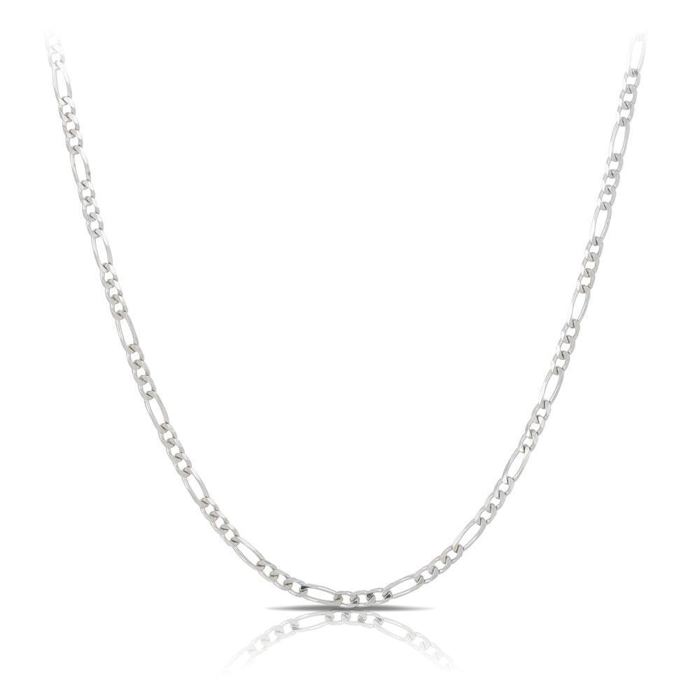 45cm Solid Figaro Chain in Sterling Silver - Wallace Bishop
