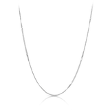 45cm Solid Polished Curb Link Chain in Sterling Silver